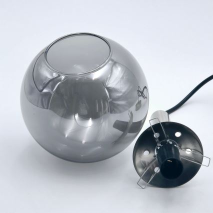 Chandelier on a string ROLLO 1xE14/5W/230V matte chrome/smoky