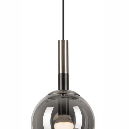 Chandelier on a string ROLLO 1xE14/5W/230V matte chrome/smoky