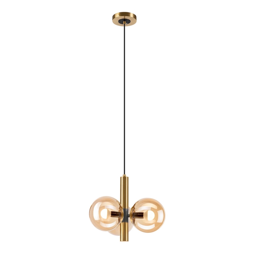 Chandelier on a string ROLLO 3xE14/5W/230V gold/smoky beige
