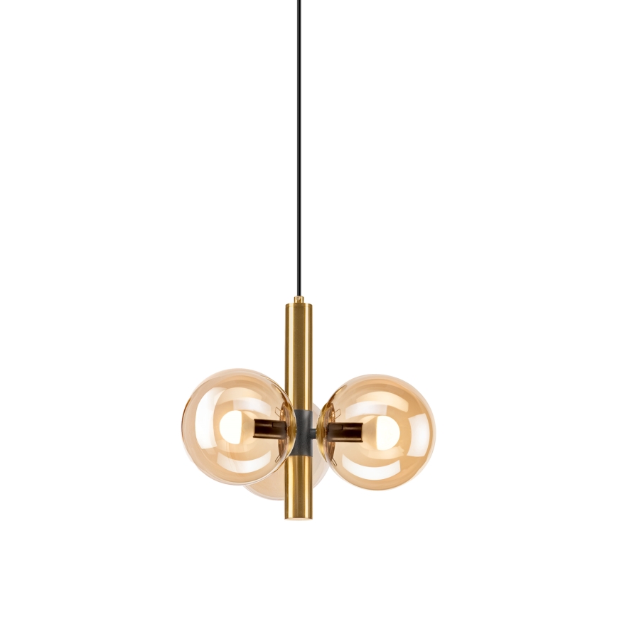 Chandelier on a string ROLLO 3xE14/5W/230V gold/smoky beige