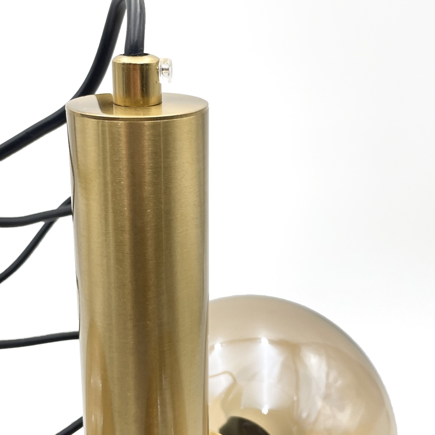 Chandelier on a string ROLLO 3xE14/5W/230V gold/smoky beige