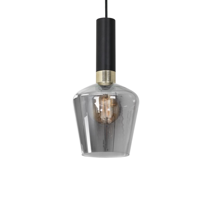 Chandelier on a string ROMA BLACK 1xE27/60W/230V