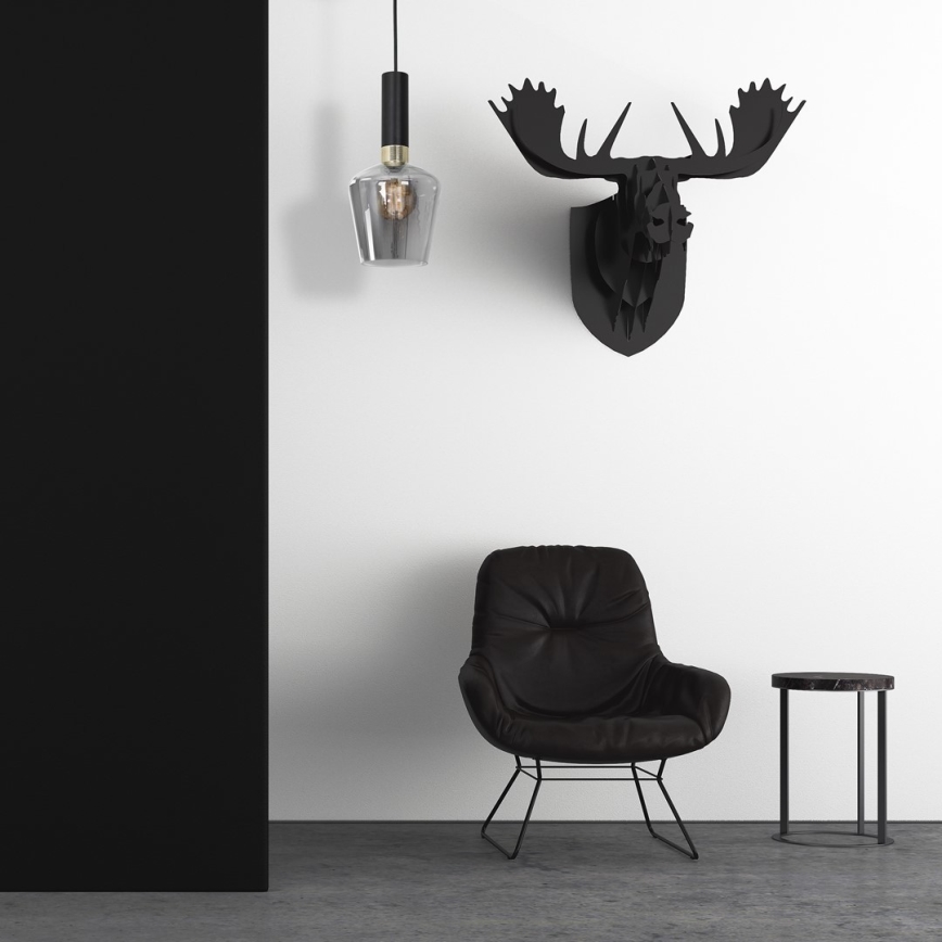 Chandelier on a string ROMA BLACK 1xE27/60W/230V