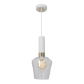 Chandelier on a string ROMA WHITE 1xE27/60W/230V