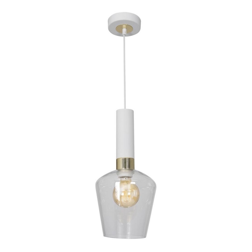 Chandelier on a string ROMA WHITE 1xE27/60W/230V