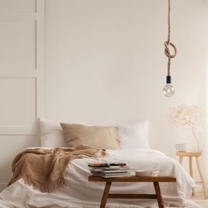 Chandelier on a string ROPE 1xE27/12W/230V