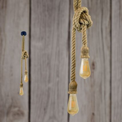 Chandelier on a string ROPE 2xE27/12W/230V