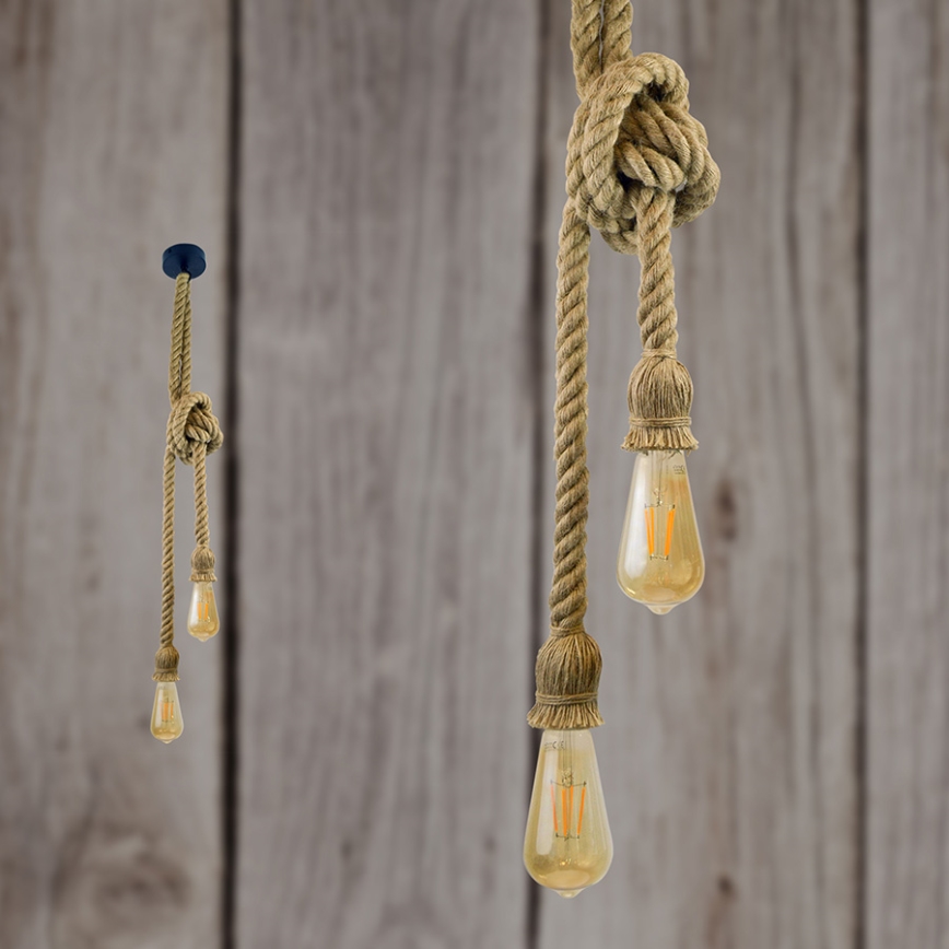 Chandelier on a string ROPE 2xE27/12W/230V