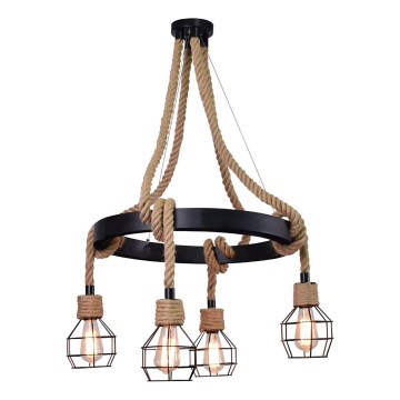 Chandelier on a string ROPE ALEGRA 4xE27/10W/230V
