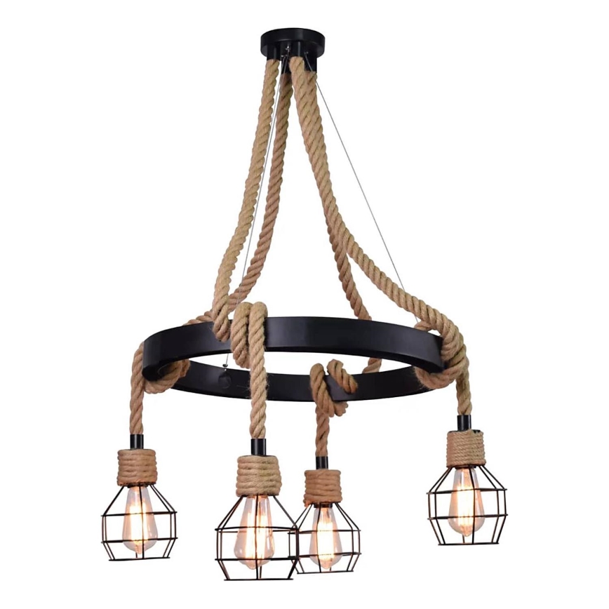 Chandelier on a string ROPE ALEGRA 4xE27/10W/230V