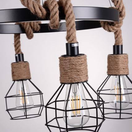 Chandelier on a string ROPE ALEGRA 4xE27/10W/230V