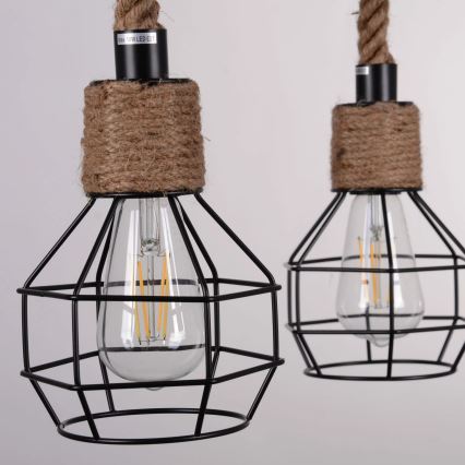 Chandelier on a string ROPE ALEGRA 4xE27/10W/230V