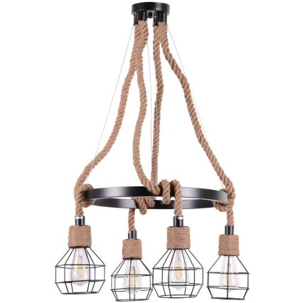 Chandelier on a string ROPE ALEGRA 4xE27/10W/230V