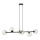 Chandelier on a string ROSSI 6xE14/10W/230V black/clear
