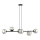 Chandelier on a string ROSSI 6xE14/10W/230V black/grey