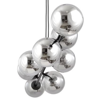 Chandelier on a string ROSSI 6xE14/10W/230V black/grey