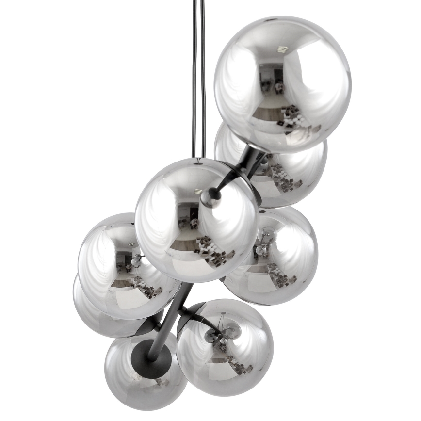 Chandelier on a string ROSSI 6xE14/10W/230V black/grey