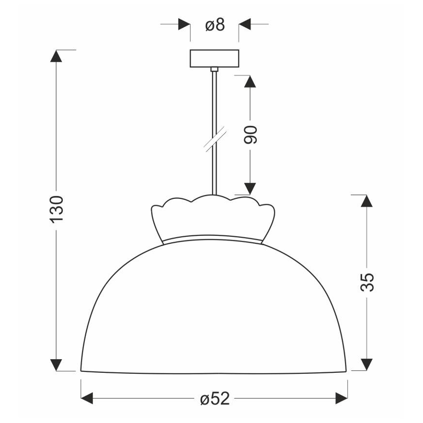 Chandelier on a string ROSSINI 1xE27/40W/230V