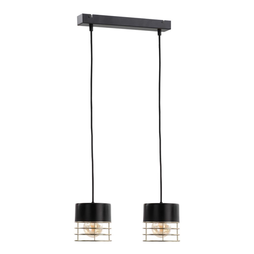 Chandelier on a string ROY 2xE27/60W/230V black
