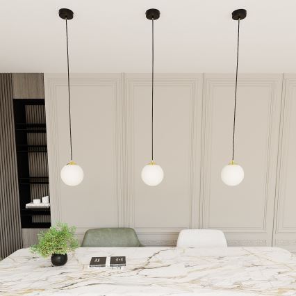 Chandelier on a string ROYAL 1xE14/10W/230V d. 14 cm black