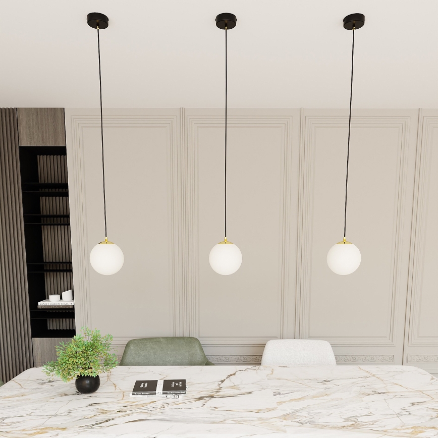 Chandelier on a string ROYAL 1xE14/10W/230V d. 14 cm black