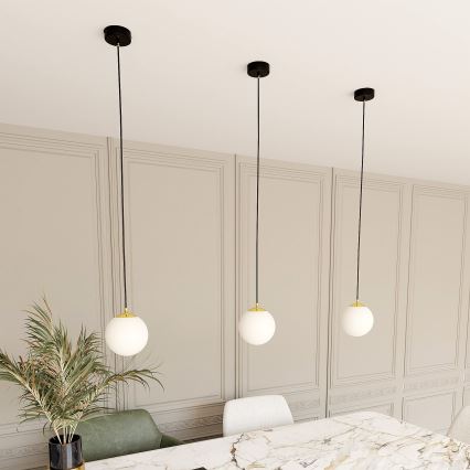 Chandelier on a string ROYAL 1xE14/10W/230V d. 14 cm black