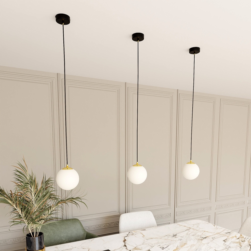 Chandelier on a string ROYAL 1xE14/10W/230V d. 14 cm black