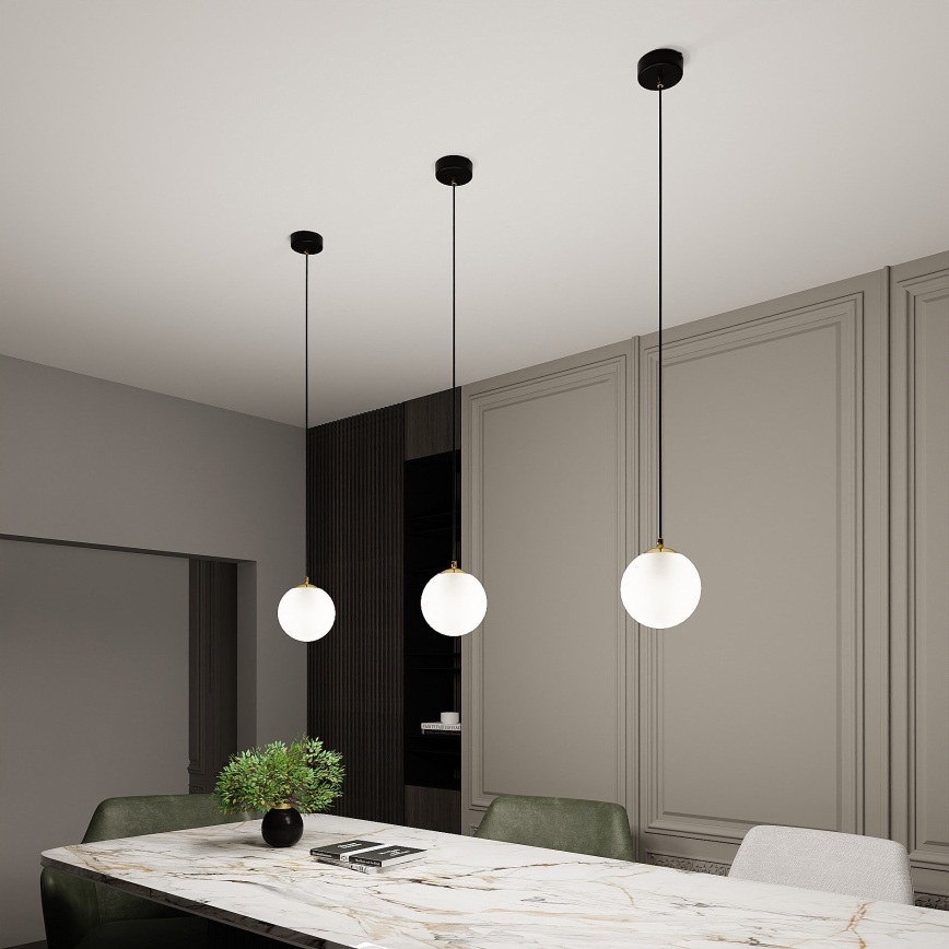 Chandelier on a string ROYAL 1xE14/10W/230V d. 14 cm black