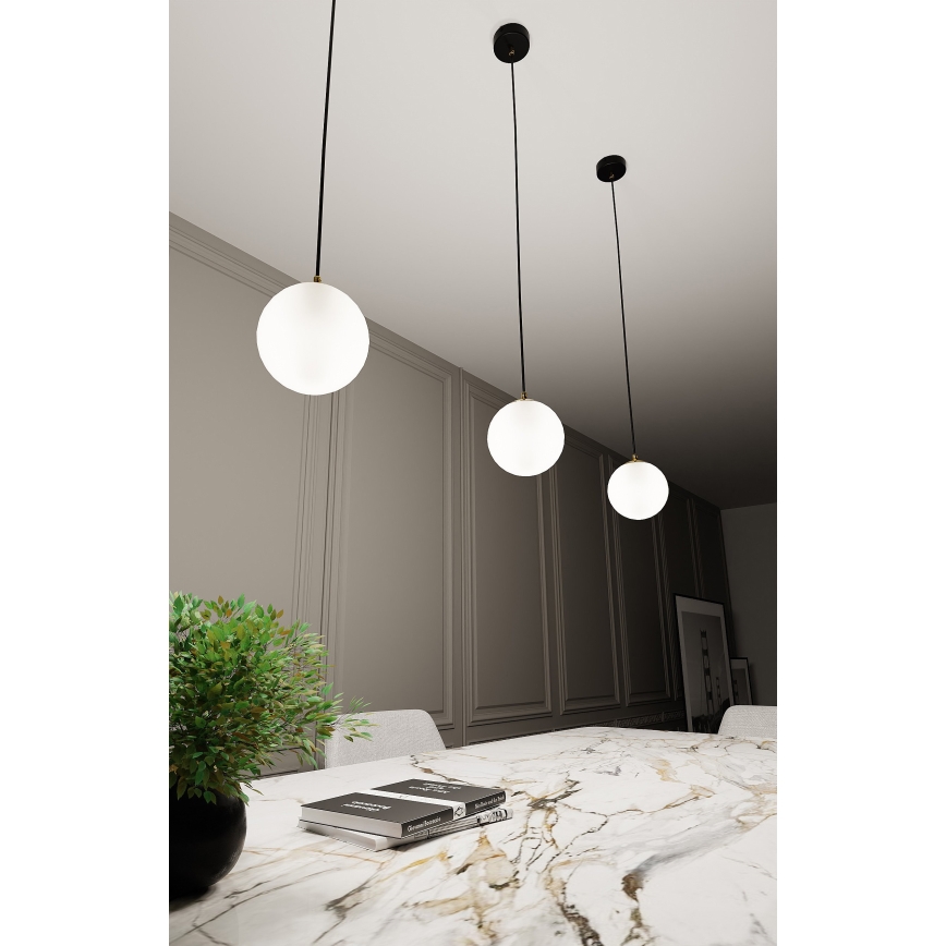Chandelier on a string ROYAL 1xE14/10W/230V d. 14 cm black