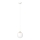 Chandelier on a string ROYAL 1xE14/10W/230V d. 14 cm white
