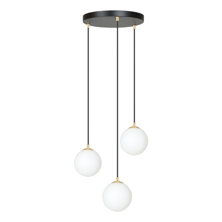 Chandelier on a string ROYAL 3xE14/10W/230V d. 30 cm black