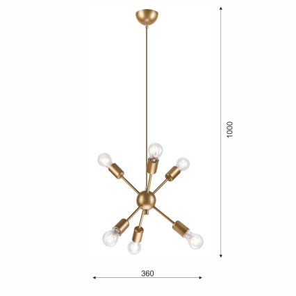 Chandelier on a string RUBY 6xG9/60W/230V