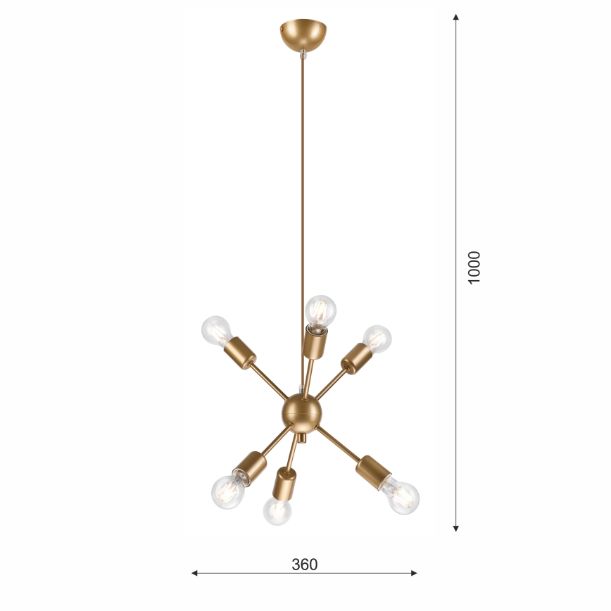 Chandelier on a string RUBY 6xG9/60W/230V