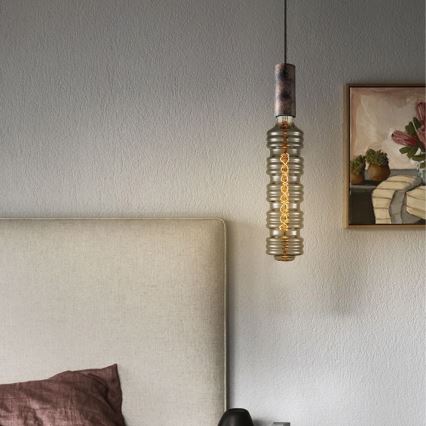 Chandelier on a string SAGA 1xE27/40W/230V black/bronze