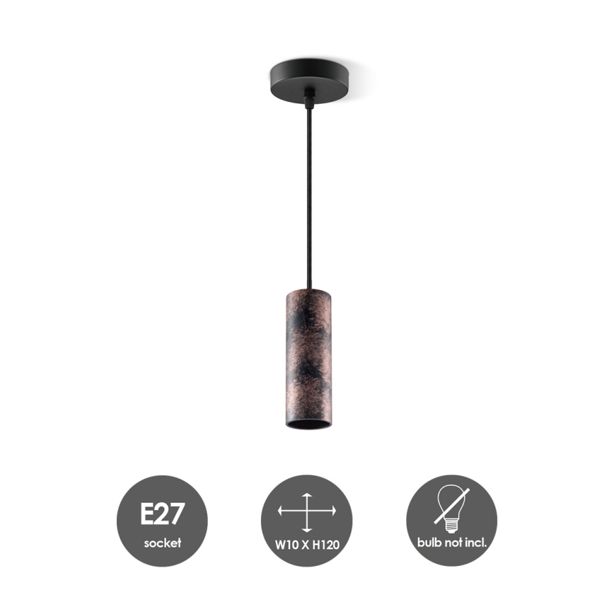 Chandelier on a string SAGA 1xE27/40W/230V black/bronze