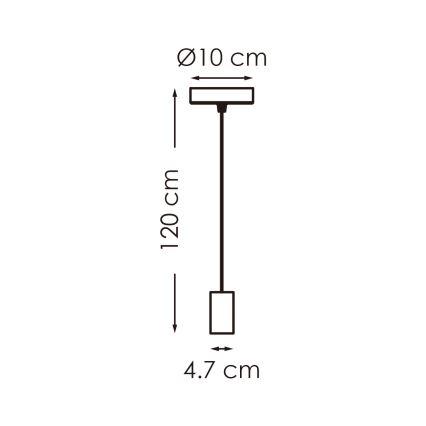 Chandelier on a string SAGA 1xE27/40W/230V black/bronze