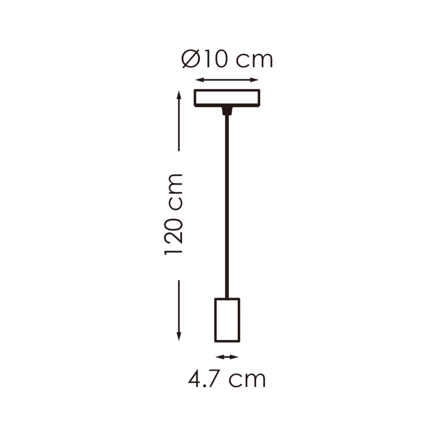 Chandelier on a string SAGA 1xE27/40W/230V black/bronze