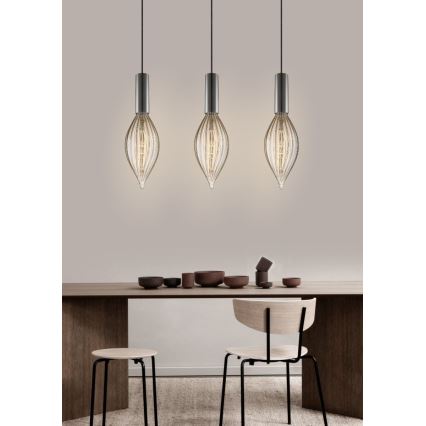 Chandelier on a string SAGA 1xE27/40W/230V black