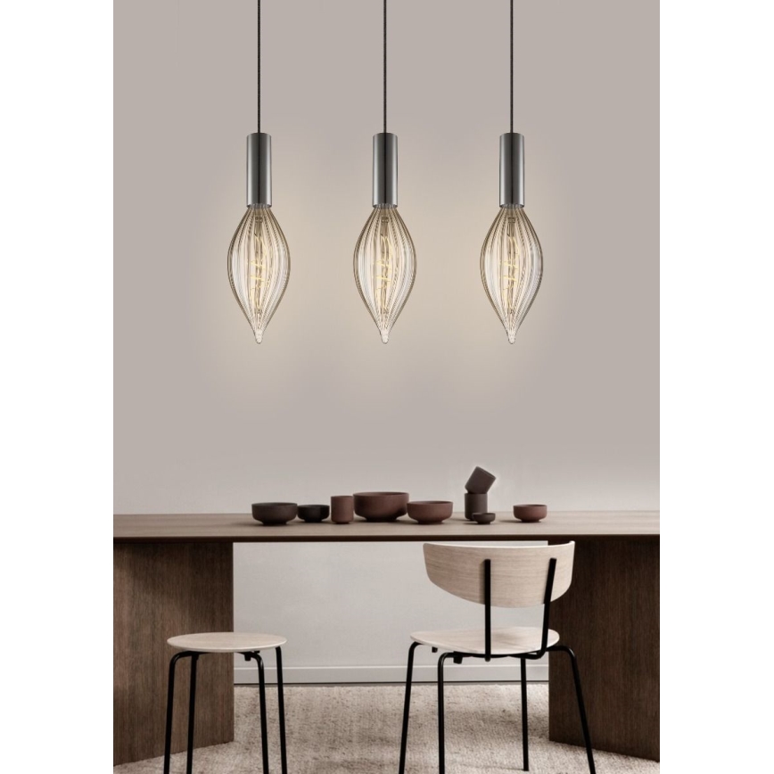 Chandelier on a string SAGA 1xE27/40W/230V black
