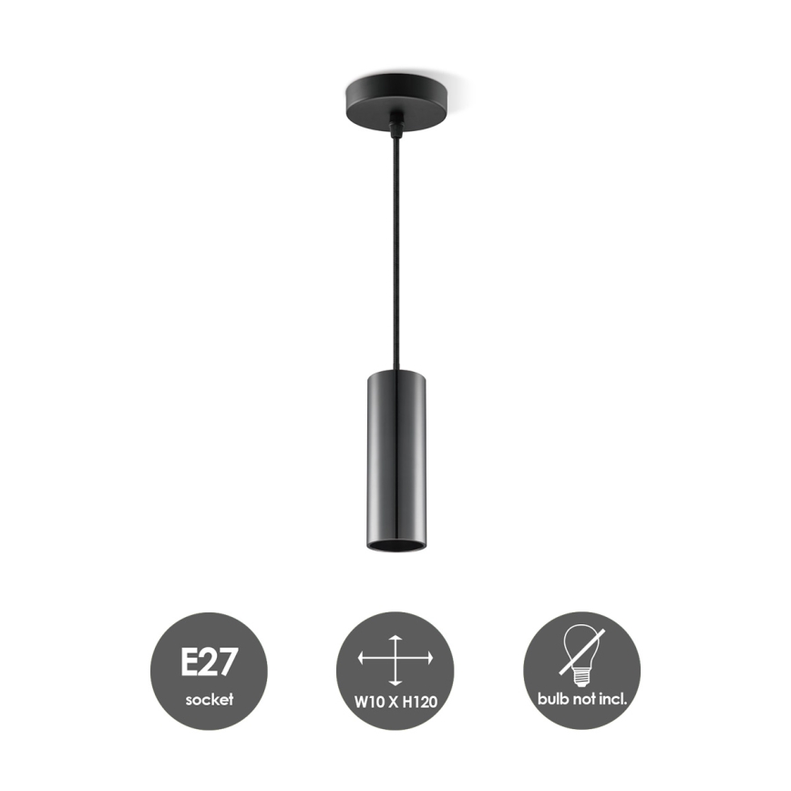 Chandelier on a string SAGA 1xE27/40W/230V black