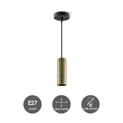 Chandelier on a string SAGA 1xE27/40W/230V brass