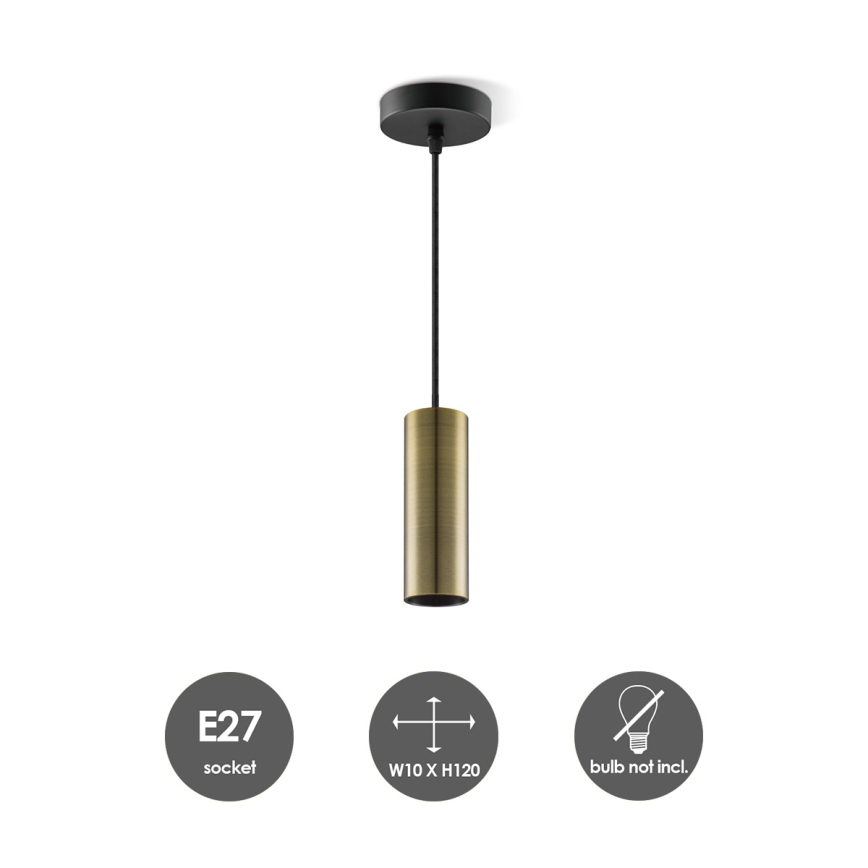 Chandelier on a string SAGA 1xE27/40W/230V brass