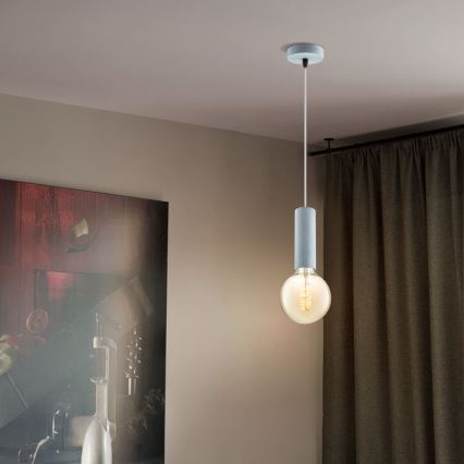 Chandelier on a string SAGA 1xE27/40W/230V grey