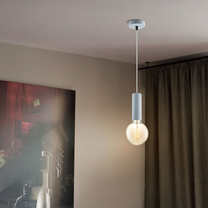 Chandelier on a string SAGA 1xE27/40W/230V grey
