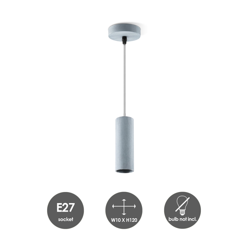 Chandelier on a string SAGA 1xE27/40W/230V grey