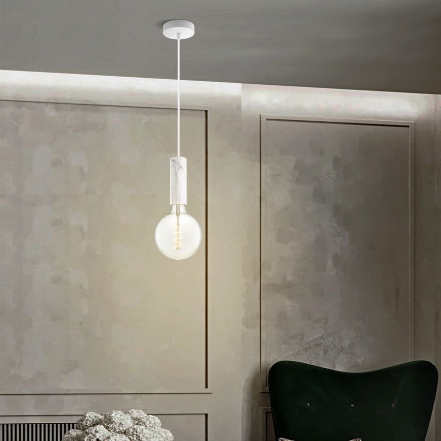 Chandelier on a string SAGA 1xE27/40W/230V marble