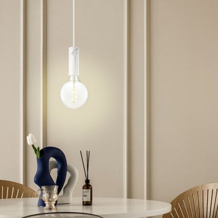Chandelier on a string SAGA 1xE27/40W/230V marble