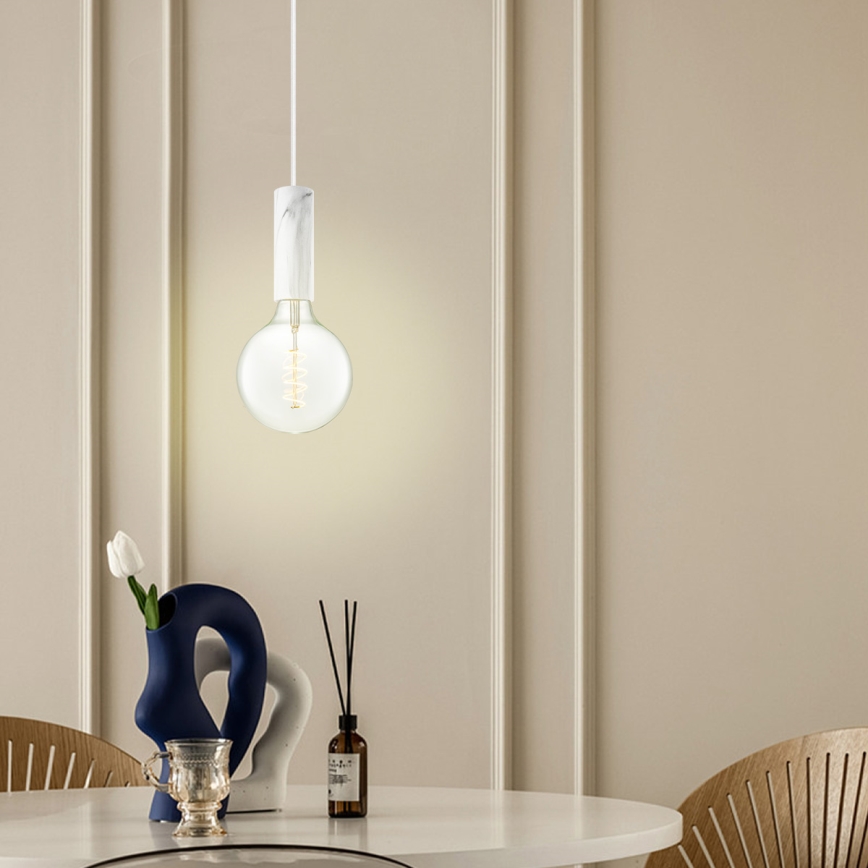 Chandelier on a string SAGA 1xE27/40W/230V marble