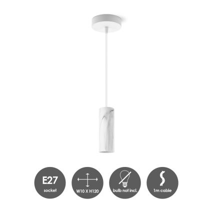 Chandelier on a string SAGA 1xE27/40W/230V marble