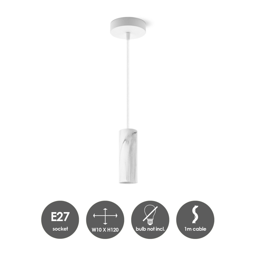 Chandelier on a string SAGA 1xE27/40W/230V marble